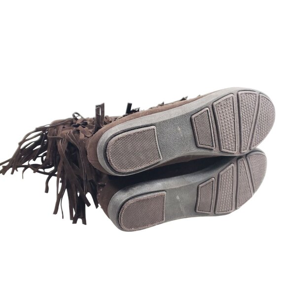 Rampage Women's Size 7.5 Candid Brown Faux Suede Moc Boots - Picture 7 of 7